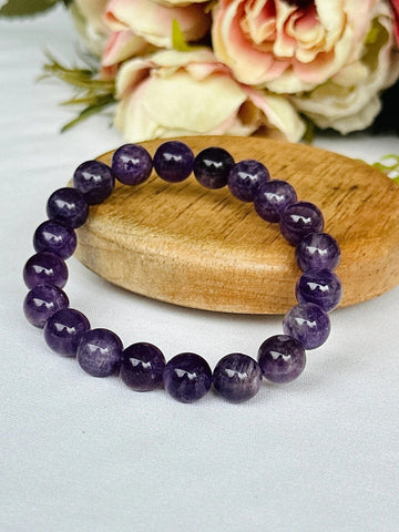 Attract Luck, Enhance Intuition, Improve Health & Skin Bracelet (Amethyst) - Abhimantrit & Certified