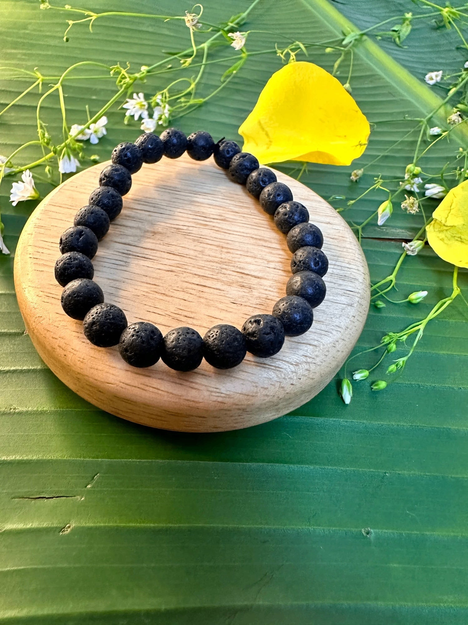 Grounding, Stability and Energy Booster Bracelet (Lava Stone) Bracelet - Abhimantrit & Certified